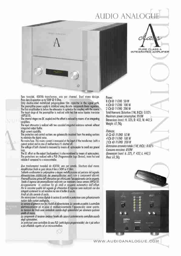 Audio Analogue SRL Stereo Amplifier Pure Class A-page_pdf